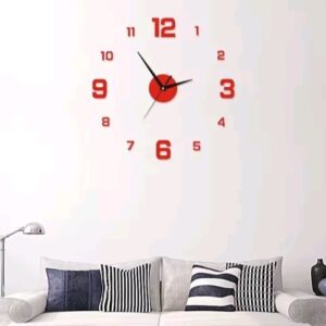 Wall Clock Frameless Digital Clock Wall Stickers