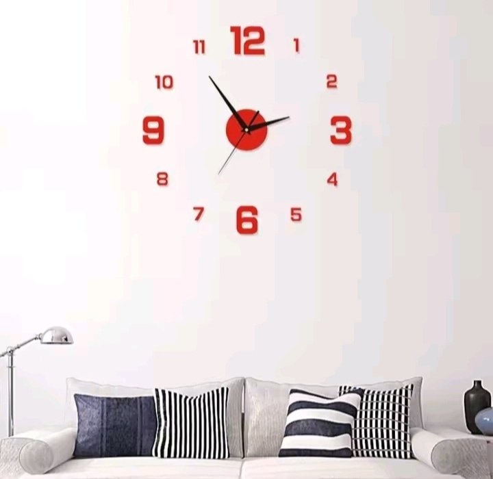 3D Luminous Wall Clock Frameless Digital Clock Wall Stickers Mute Clock for Living Room Bedroom Office Wall Decor