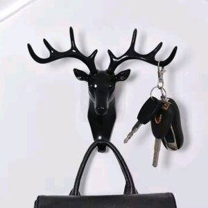 Wall Hanging Hook Deer Head Antlers for Hanging Clothes Hat Scarf Key