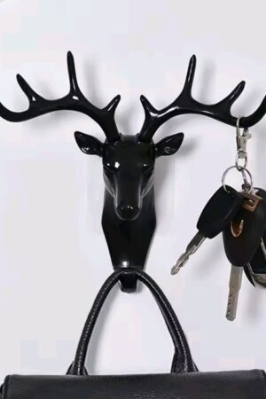 Wall Hanging Hook Deer Head Antlers for Hanging Clothes Hat Scarf Key