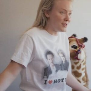 Zara Larsson Up Close White Graphic Tee