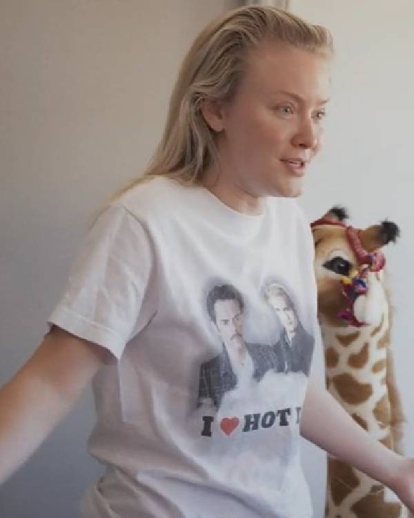 Zara Larsson Up Close White Graphic Tee