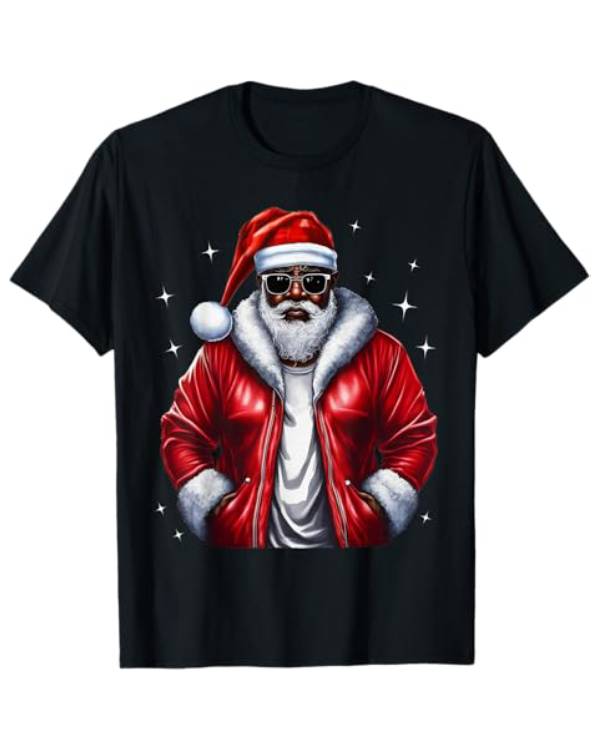 Oh. What. Fun. Santa Christmas Black T-Shirt