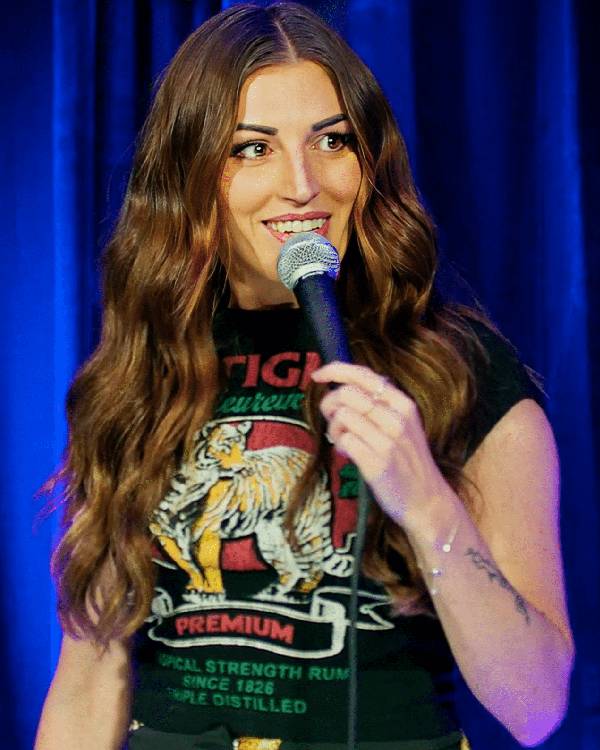 Sara Huntington: Rust Belt Royalty Black Graphic Crop Tee